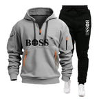Men's Windproof Pullover Hoodie & Jogger Set
