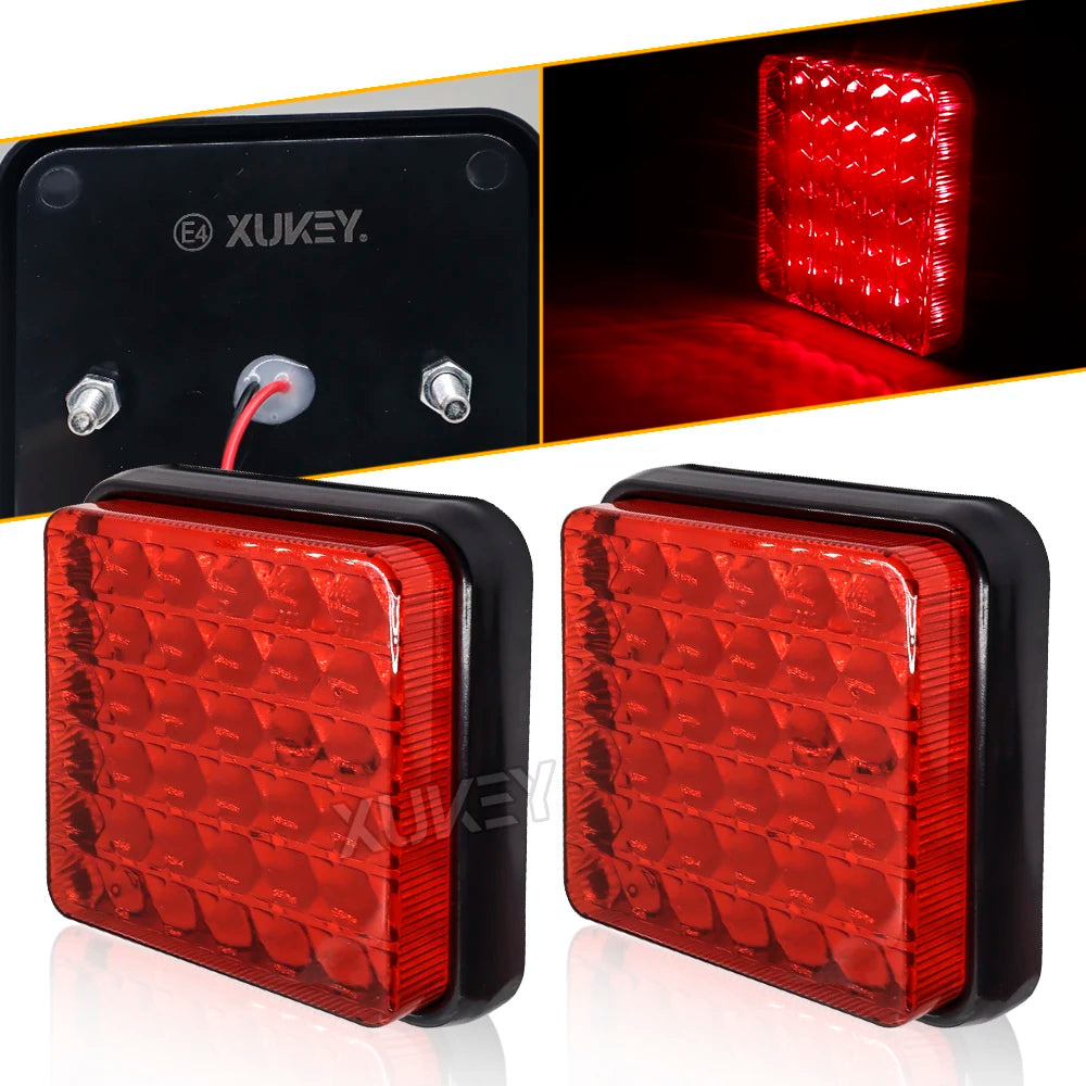 1/2x Universal 36LED Running Rear Fog Lamp 24V Auto Tail Light Waterproof Trailer Truck Driving Caravan Lorry Towing UTE Bus RV