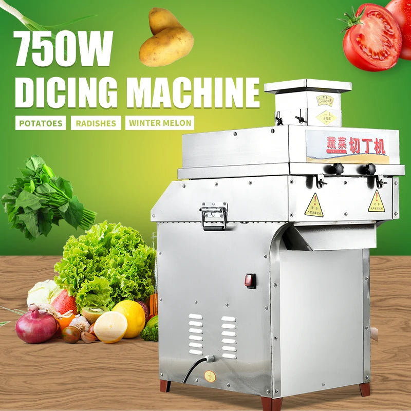 China Large Vegetable Carrots Potato Cube Dice Dicer Dicing Cutting Machine