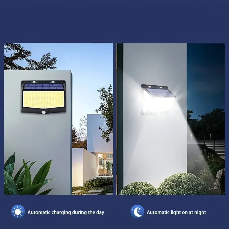 468LED Solar Motion Sensor Lights IP65 Waterproof Wall Lights with Remote Control Garden Patio Yard Garage Outdoor Solar Lights
