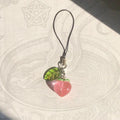 Cute Peach Phone Charm, Kawaii Pink Fruit Lanyard Strap, Mobile Phone Chain, Cellphone Accessories