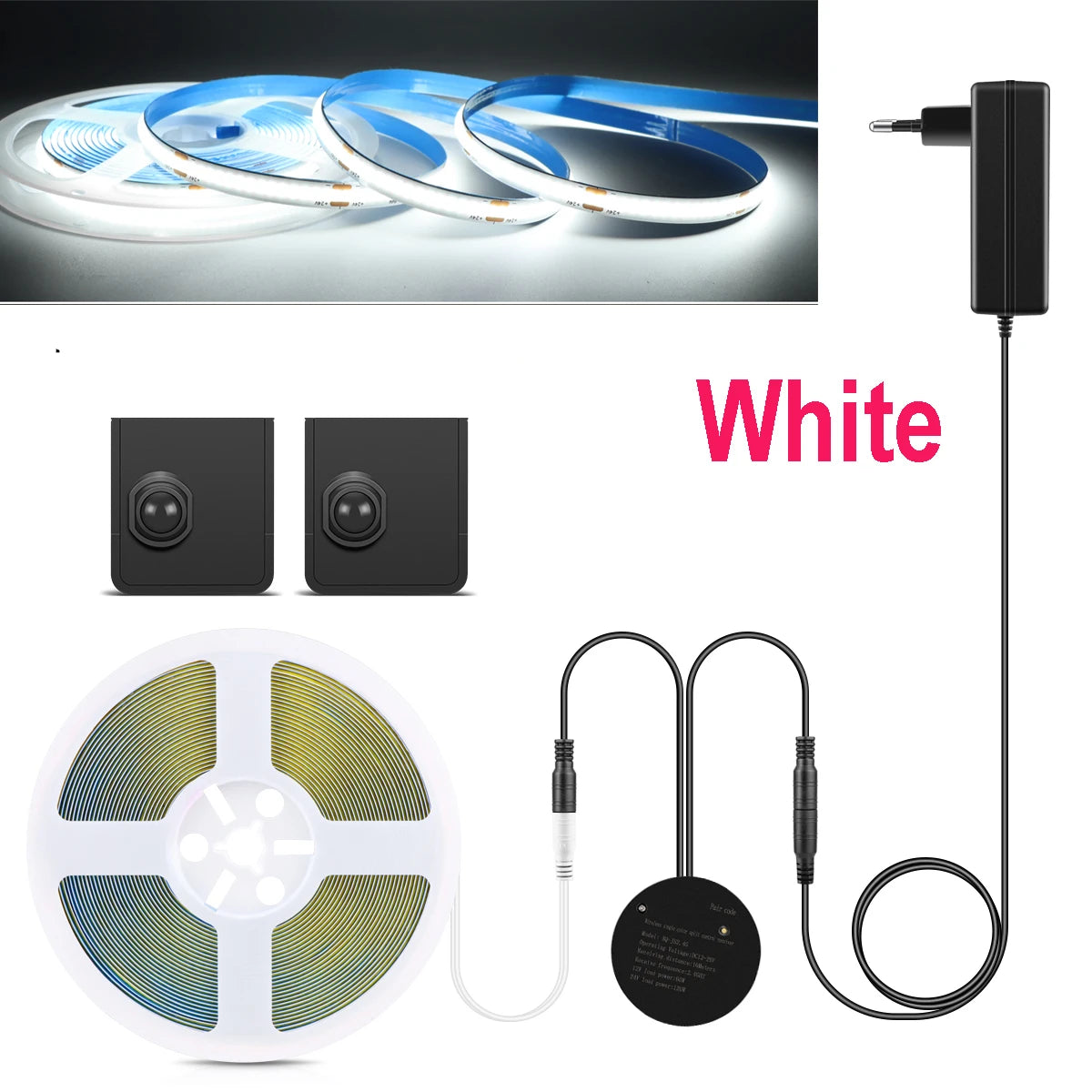 LED Light with Movable One / Dual Sensors night lights COB Lamp 220V 110V To DC 24V PIR Motion Sensor Stairs Bedroom Night Light