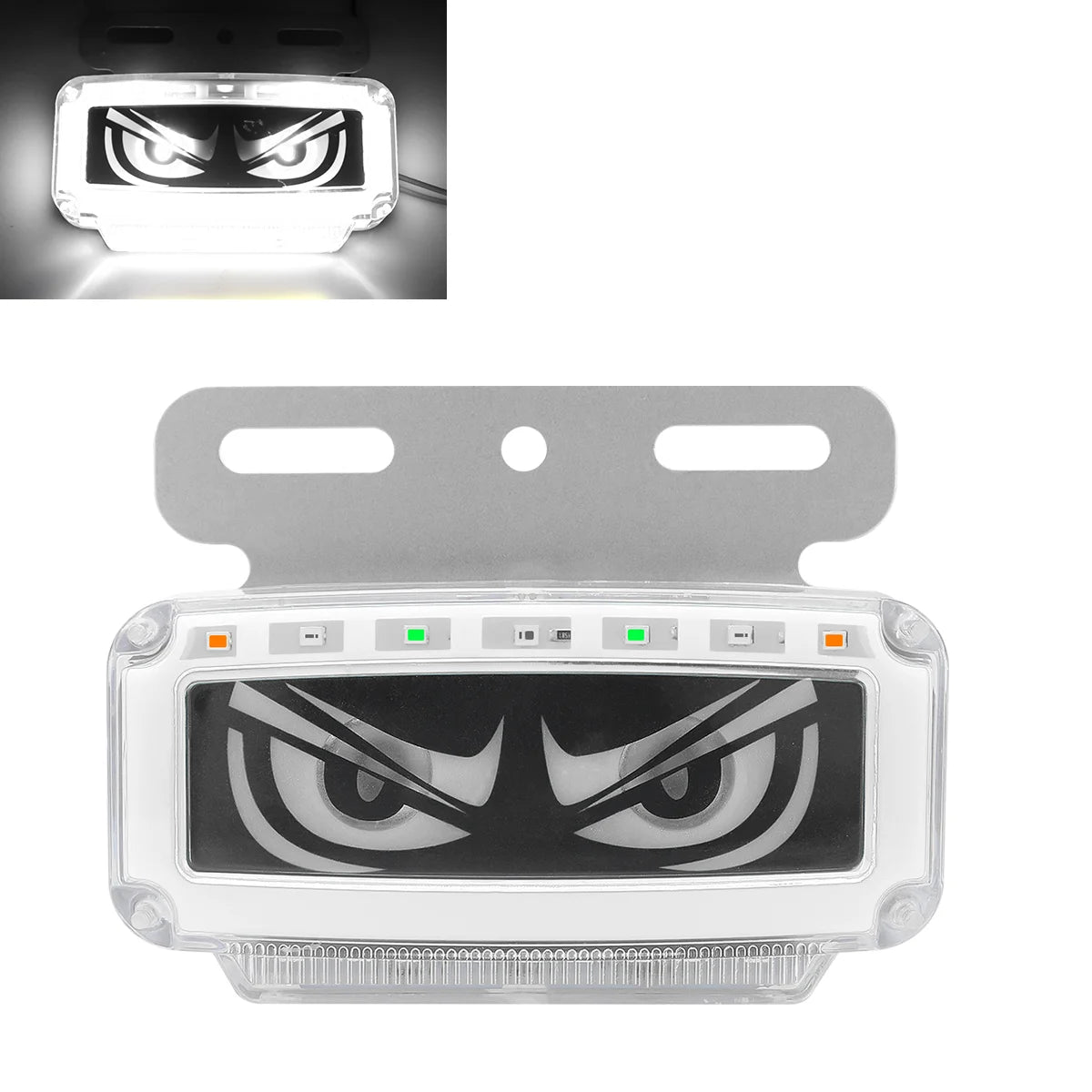 1x 24V Truck RV Vehicle Eye Side Marker Lights Waterproof Ultra-Brigh Focus Lamp LED Side Marker Lights With Dynamic Effect red