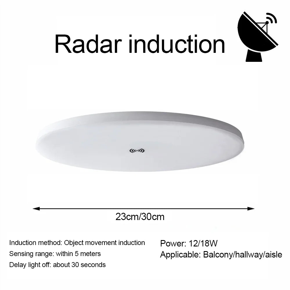 Motion Sensor LED Ceiling Light Human Infrared Sensing Light Porch Corridor Staircase Balcony Household Lighting AC 220V