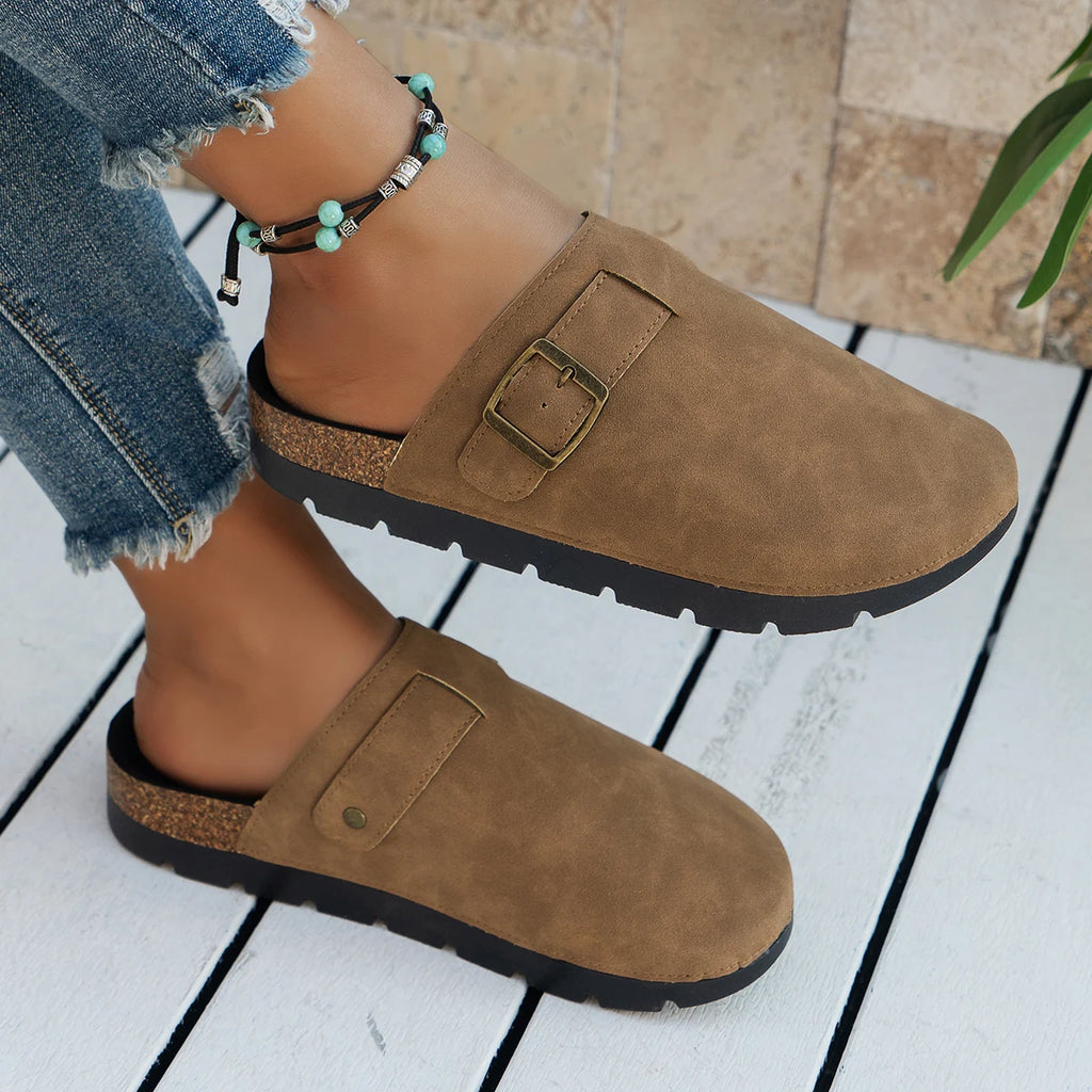 Women's Fashionable Casual Home Shoes, Comfortable Indoor and Outdoor Slip-On Slippers That Can Be Worn in All Seasons