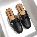 Womens Shoes Fashion Baotou Half Slippers Elegant Women Mules Slippers Comfortable Walking Flat Slippers for Women Zapatos Mujer