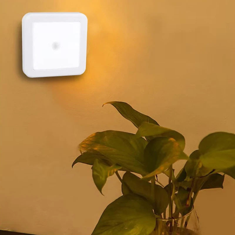 Motion Controlled Human Body Sensor LED Night Light Smart Battery Operated For Baby Room Hallway Pathway Home Light