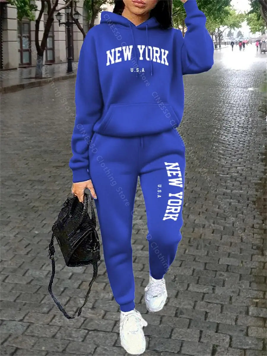 New York Women's Tracksuit — Hoodie & Pants Set