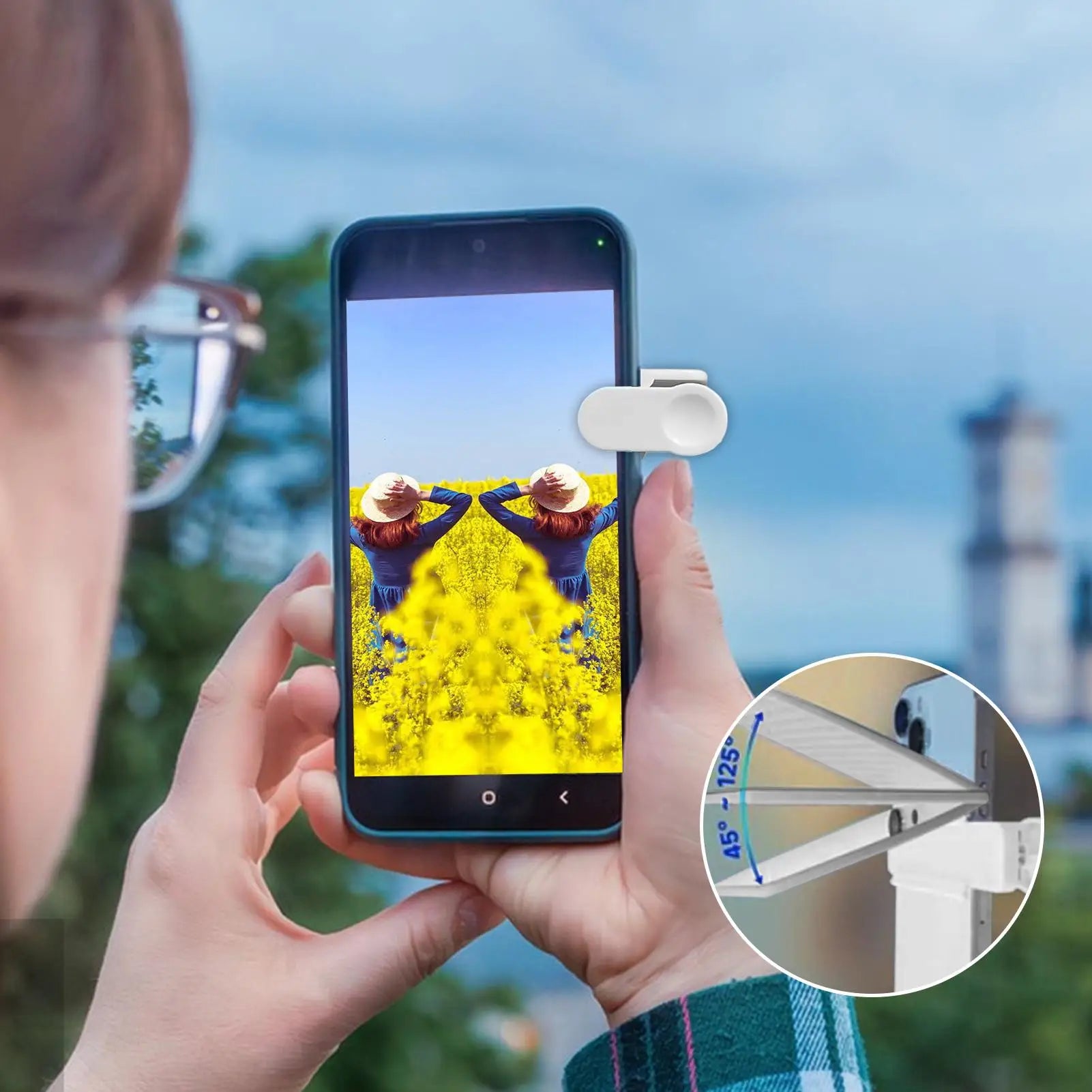 Mirror Effect Lens For Phone Cell Phone Mirror Reflection HD Lens Rotatable Cellphone Accessories For Tech Savvy Users Artistic