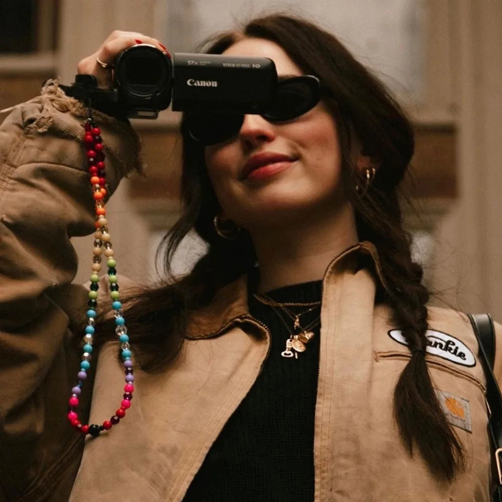 Camera Backpack Chain Jewelry Phone Chain Strap Wholesale Phone Charm Beads 2023 New Cell Phone Lanyard Mobile Holder Accessorie