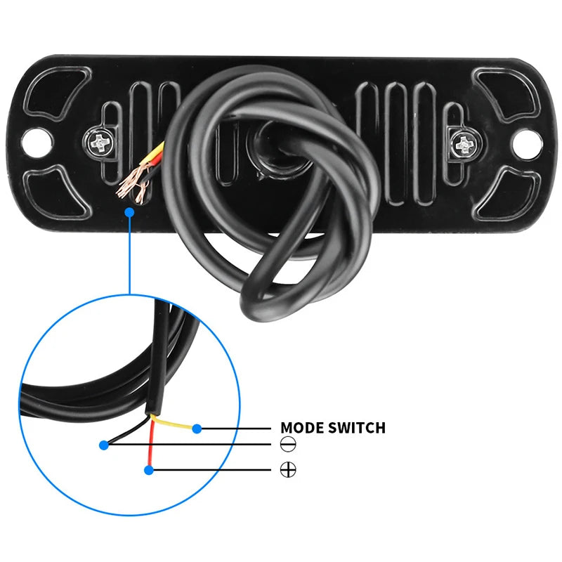 Car Strobe Warning Flashing Light Truck Side Indicator Lights Car Grille Malfunction Light Bar Trailer Beacon Lamp12V 24V Pickup