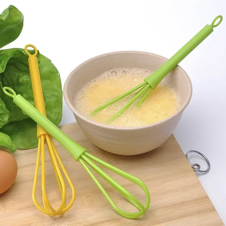 Hand Egg Whisk Mixer — Plastic Baking & Cooking Tool