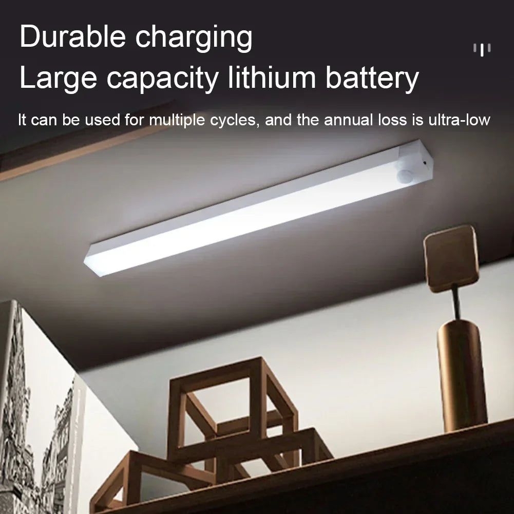 LED Motion Sensor Lamp Night Light USB Type-C Rechargeable Lamp Suitable For Bedroom Cabinet Wardrobe Lamp Staircase For Kitchen