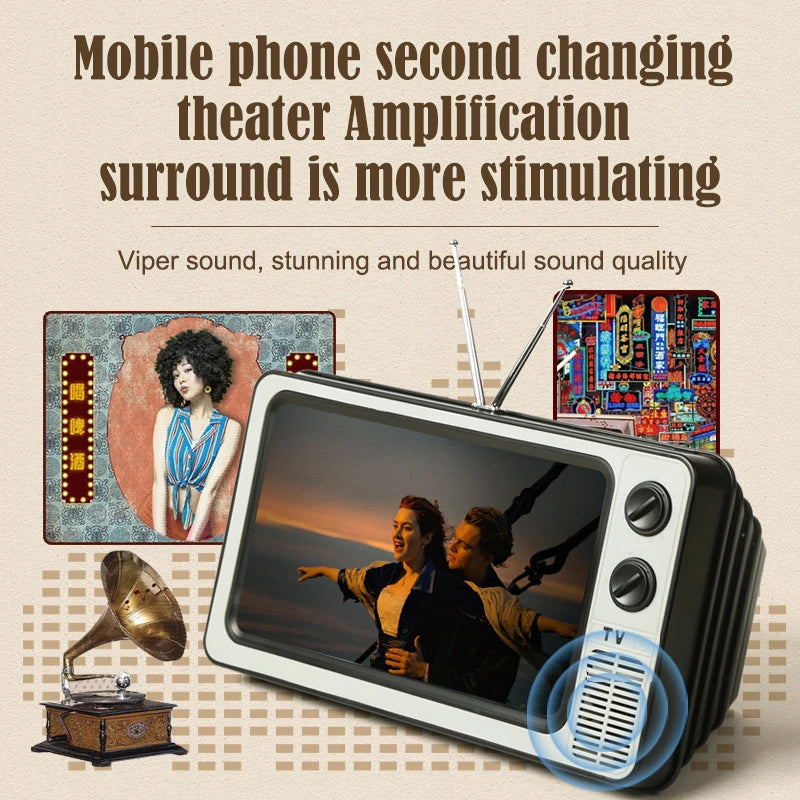 12 Inch Phone Screen Magnifier Enlarged Expand Stand Phone Holder HD Video Amplifier Eyes Protection Retro TV Box For Iphone