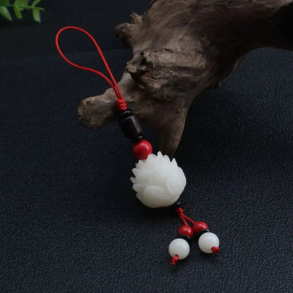 Strap Phone Accessories Chinese Style Phone Lanyard Bodhi Lotus Flower Keychain Bag Pendant Cell Phone Lanyard
