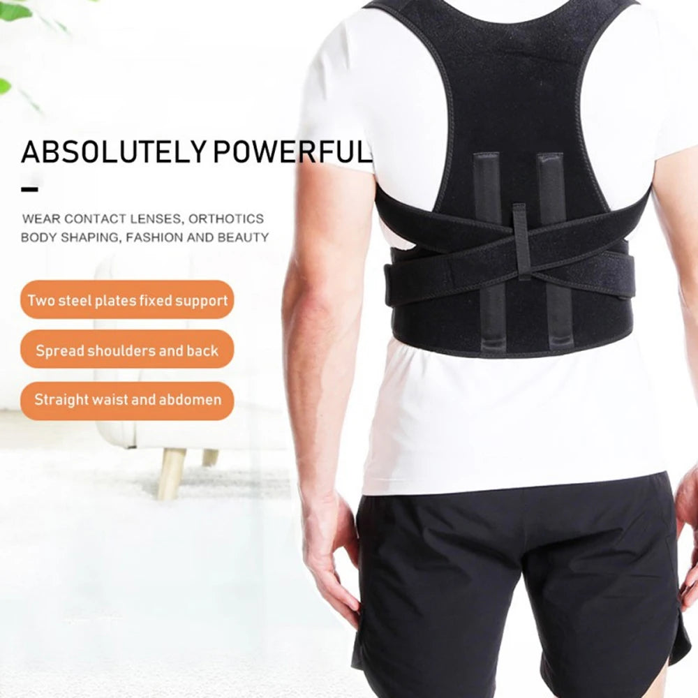 Posture Corrector Back Brace for Men and Women, Adjustable Full Back Support for Posture Improvement