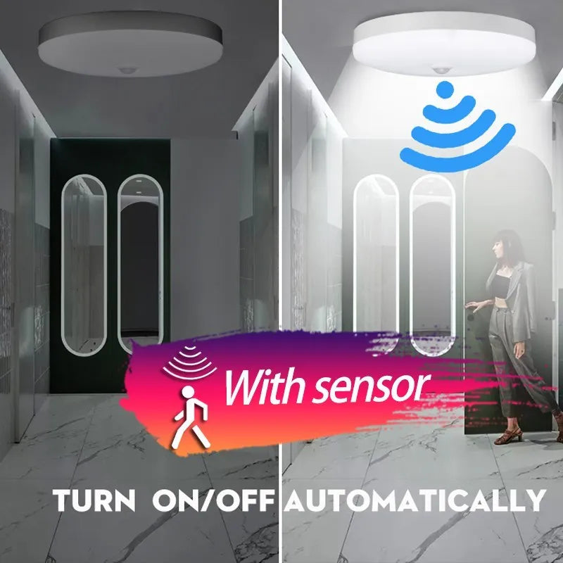 LED Motion Sensor Ceiling Lamp Night illumination  Street Bedroom Ceiling Hanging Light LED Corridor Radar Induction Chandeliers