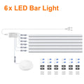 Motion Touch Sensor LED Lights Wireless Light Penetrable Wood Aluminum Bar Light Cabinet Wardrobe Lamp Backlight For Kitchen