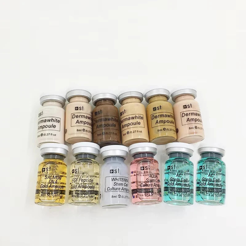 12PCS Korea BB Cream Skin Boost Kit Niacinamide/Peptide Foundation Serum Moisturize Antioxidant Sunscreen Face Skin Care