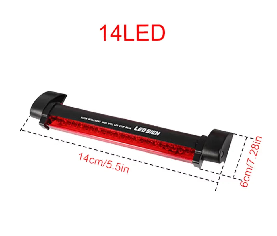 12V Red Car LED Third Brake Lights Bar Rear Parking Signal Lamp Truck High Mount Stop Warning Light Universal