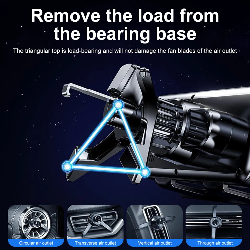New Universal Phone Holder Car Wireless Charger Mobile Phone Holder Mount Intelligent Induction Electric Rotation Charging Stand