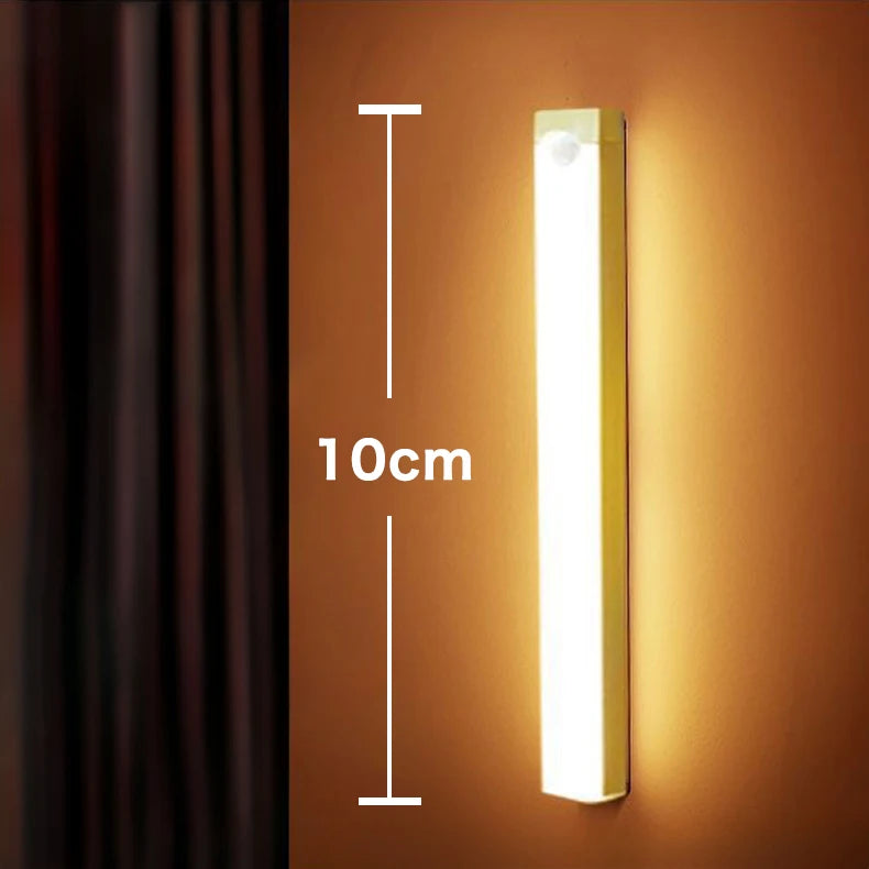 10-50cm Motion Sensor Light Night LED Lamp USB Battery Wall For Home House Room Bedroom Kitchen Wireless Decor Indoor Bathroom