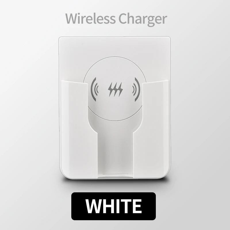 QI Universal Flush Wall Mount Wireless Charger -15W Fast Charging Stand for Phones,AC 110–220V