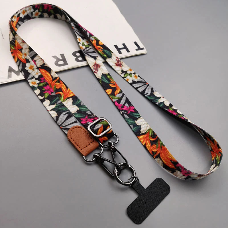 Crossbody Phone Lanyard Neck Strap Adjustable Shoulder Straps Rope with Universal Clip Card for All Cell Phone Case Accessories