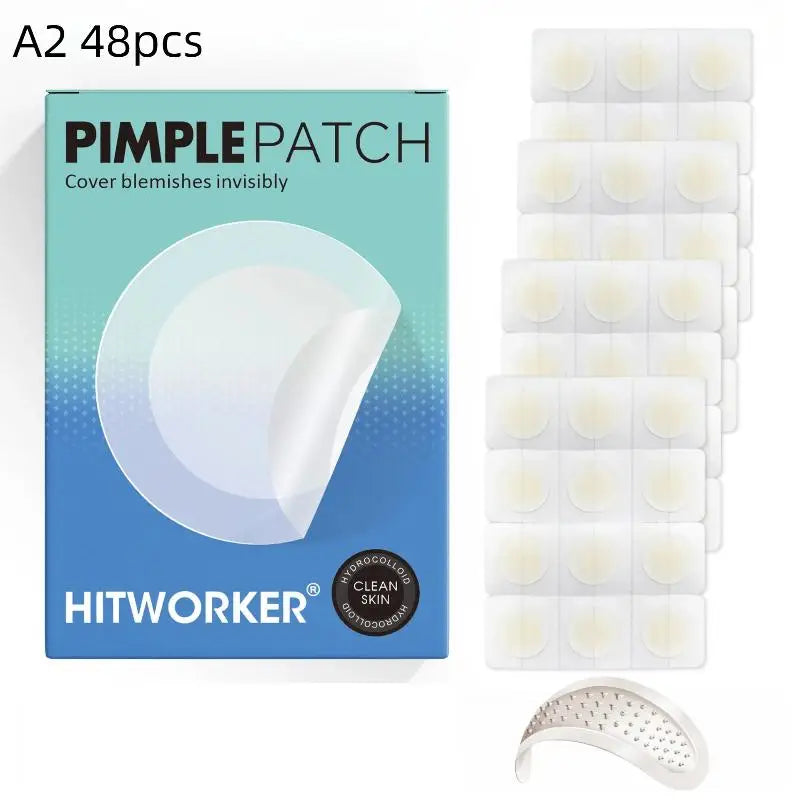 Hydrocolloid Acne Patches Alcohol Free Invisible 12/48Pcs Dual Use Pimple Patches for Acne & Post Acne Skin Care