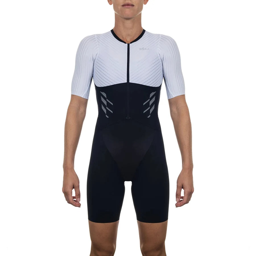 ROKA Summer Short Sleeve Cycling Jersey Skinsuit Feminina Bike Team Riding Speedsuit Jumpsuit Triathlon Trisuit Roupa Ciclismo