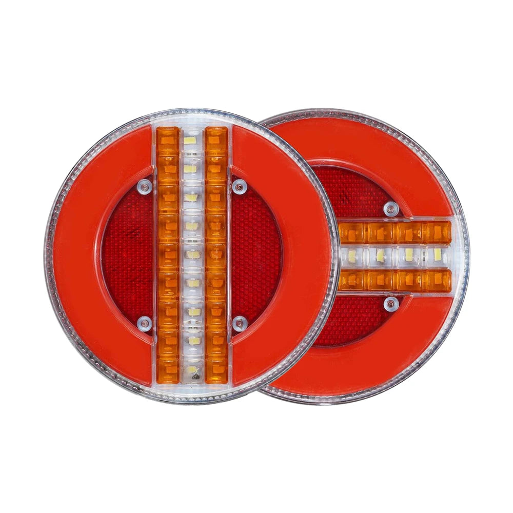 1PC 12V 24V LED Trailer Truck Rear Tail Light Taillight Reverse Brake Lights Car Boat Bus Caravan Flowing Turn Signal Lamp Tools