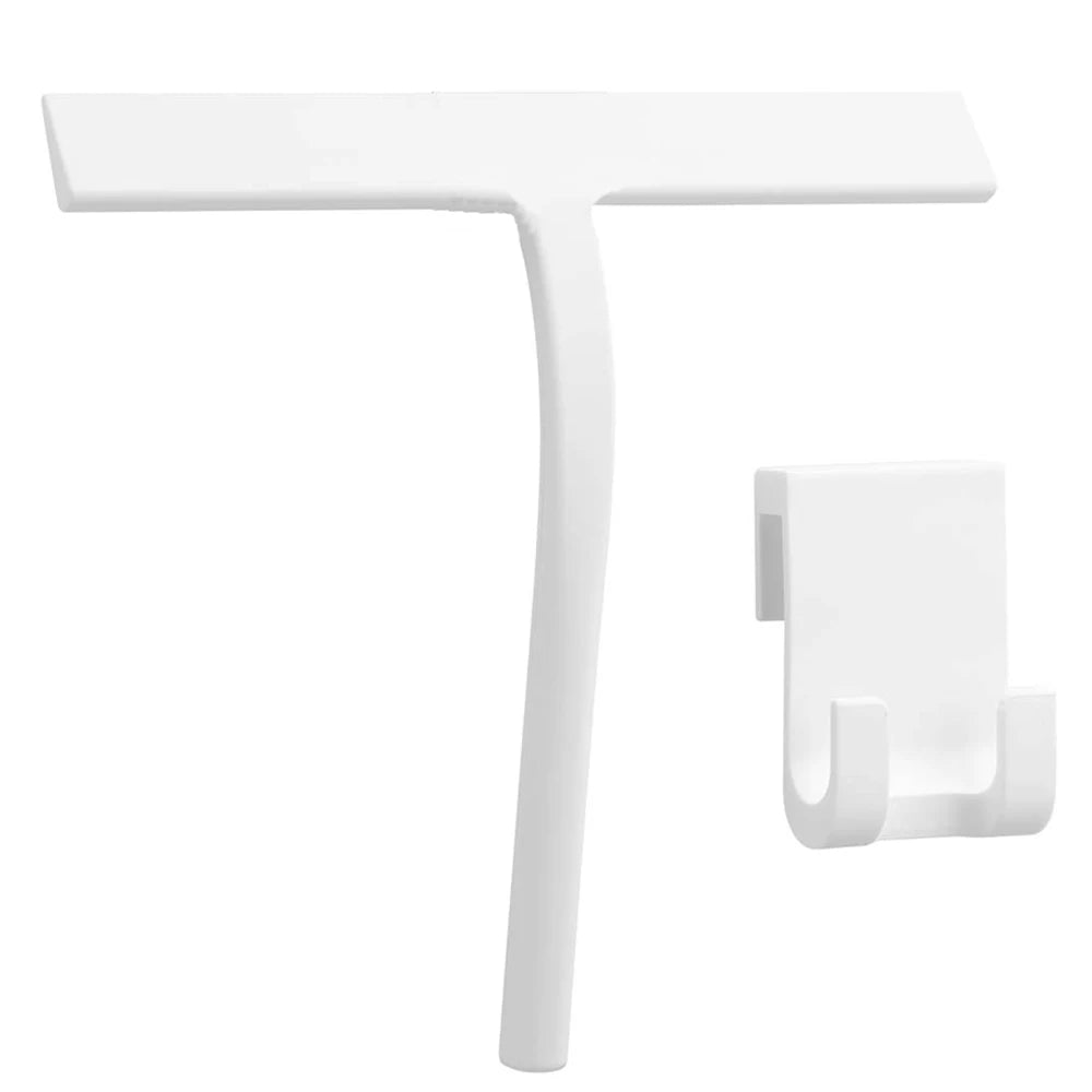 Shower Squeegee  for Glass Door Shower Wall Scraper Cleaner With Silicone Holder Bathroom Mirror Wiper Scraper Glass Cleaning