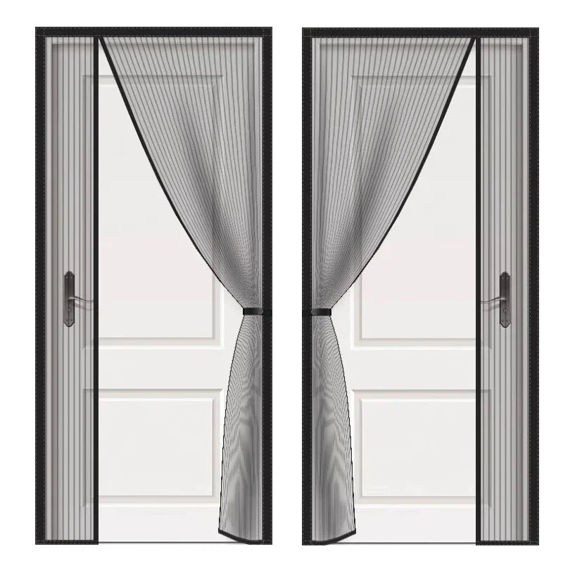 Magnetic screen door curtain,mosquito control,insects,flying insects,pests,automatic closing, mosquito net，magnetic screen door