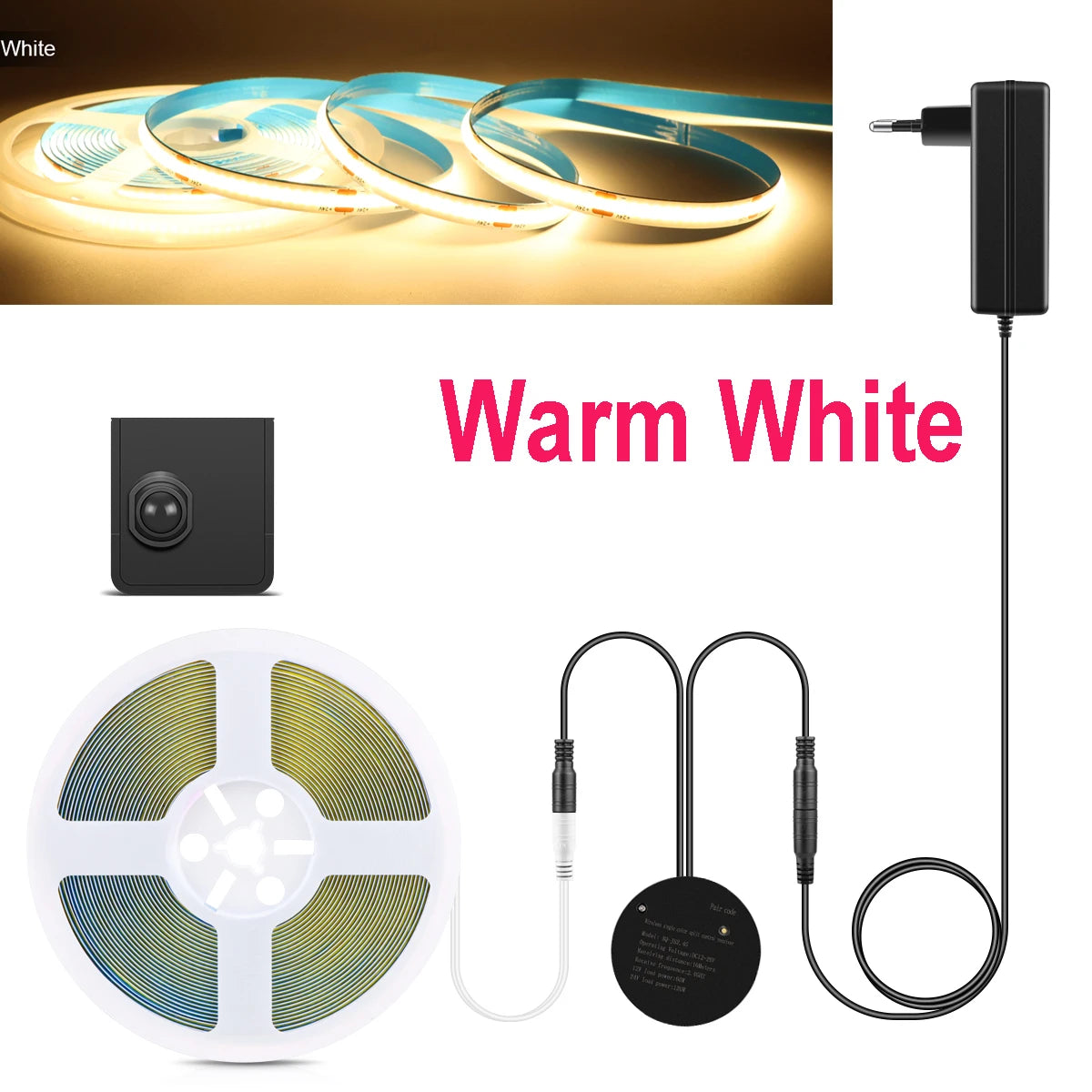 LED Light with Movable One / Dual Sensors night lights COB Lamp 220V 110V To DC 24V PIR Motion Sensor Stairs Bedroom Night Light