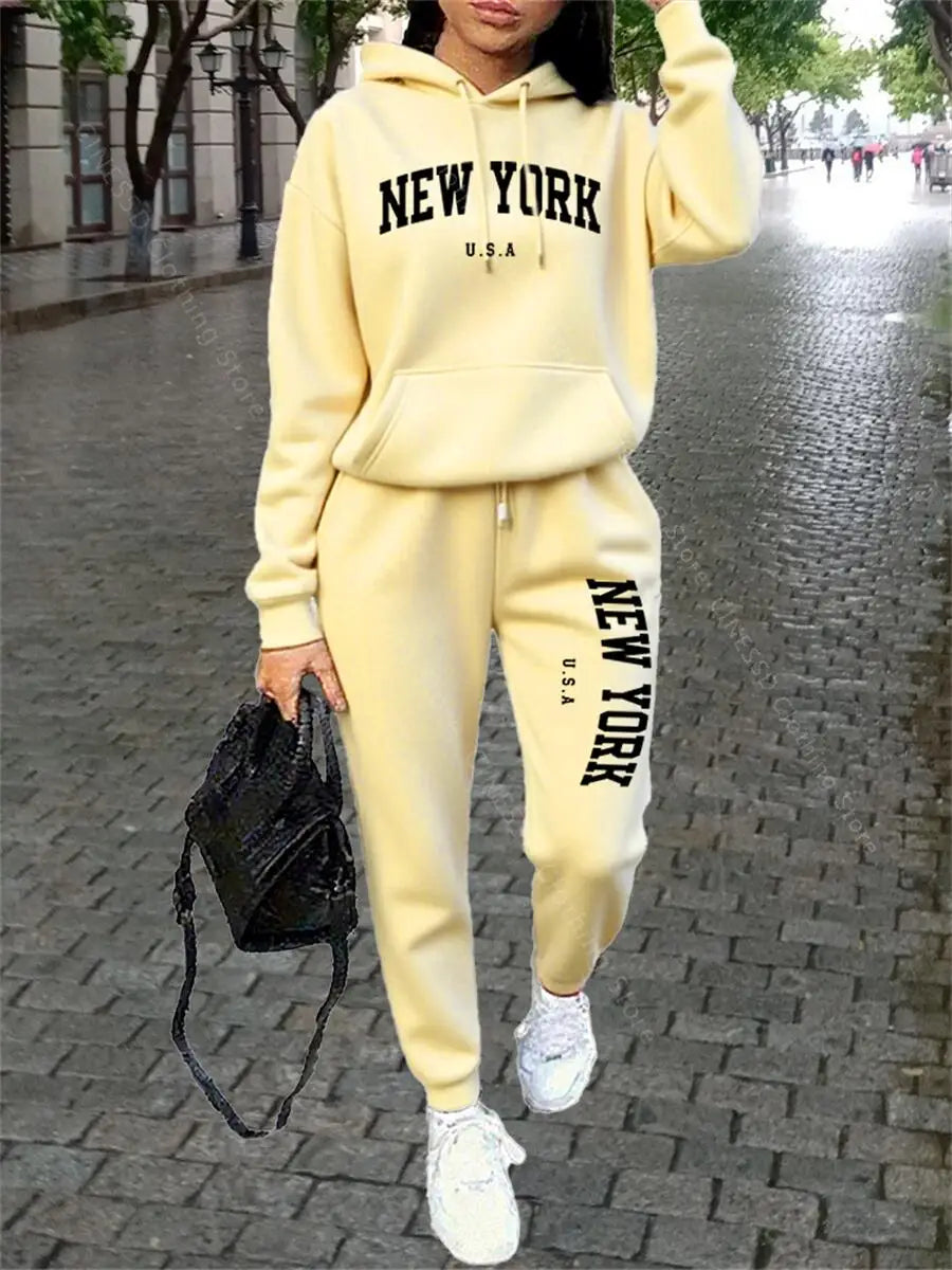 New York Women's Tracksuit — Hoodie & Pants Set