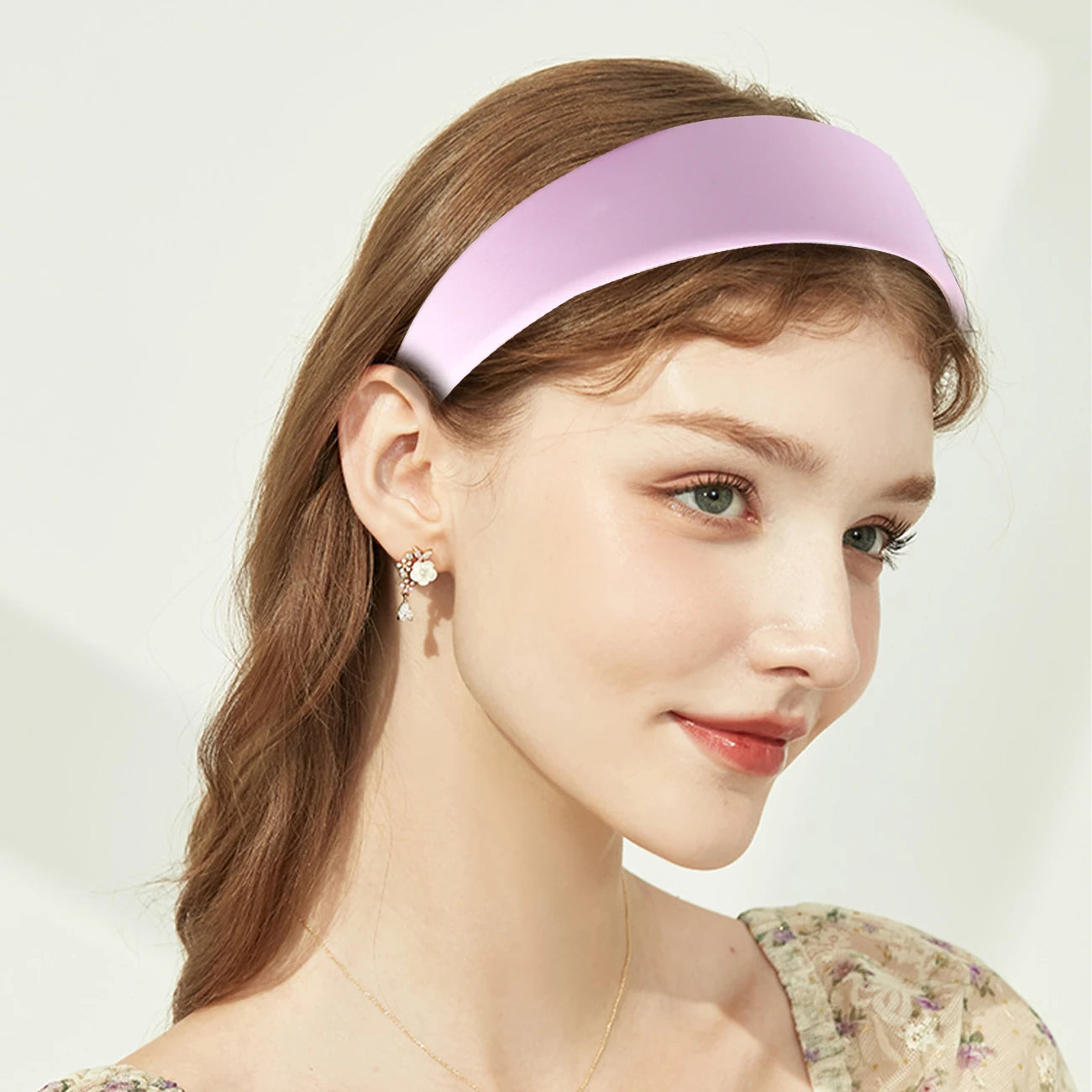 Satin Headbands 1.5in Plain Headband Non-slip Hair Headband Colorful DIY Wide Headbands for Women and Girls Hairbands