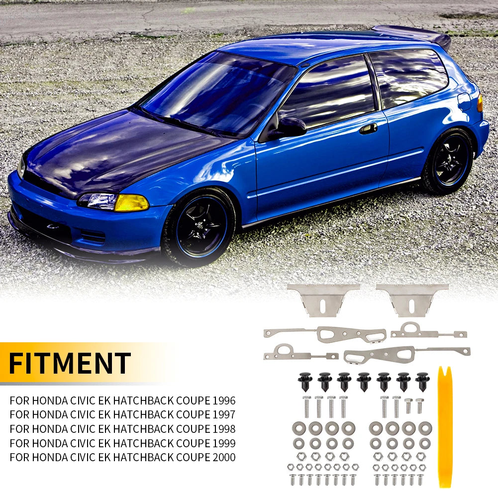 For Honda Civic 96-00 EK Hatchback Coupe With Hardware Hatch Front And Rear Bumper Lifts Car Accessories
