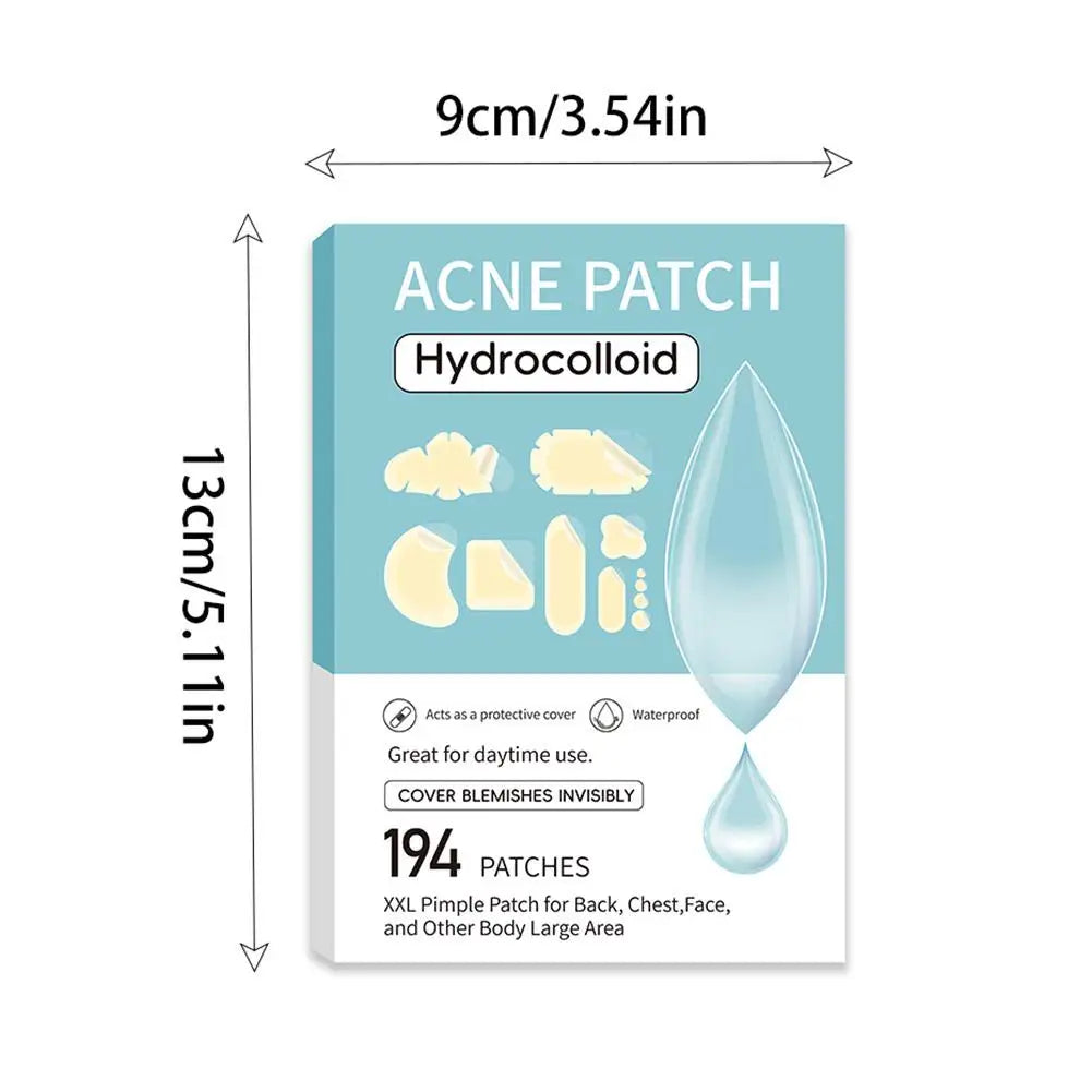 Hydrocolloid Acne Patches Pimple Patches for Face 264pcs Round Shape Spot Stickers Zit Covers for Women