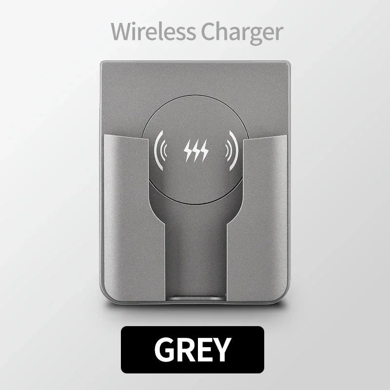 QI Universal Flush Wall Mount Wireless Charger -15W Fast Charging Stand for Phones,AC 110–220V