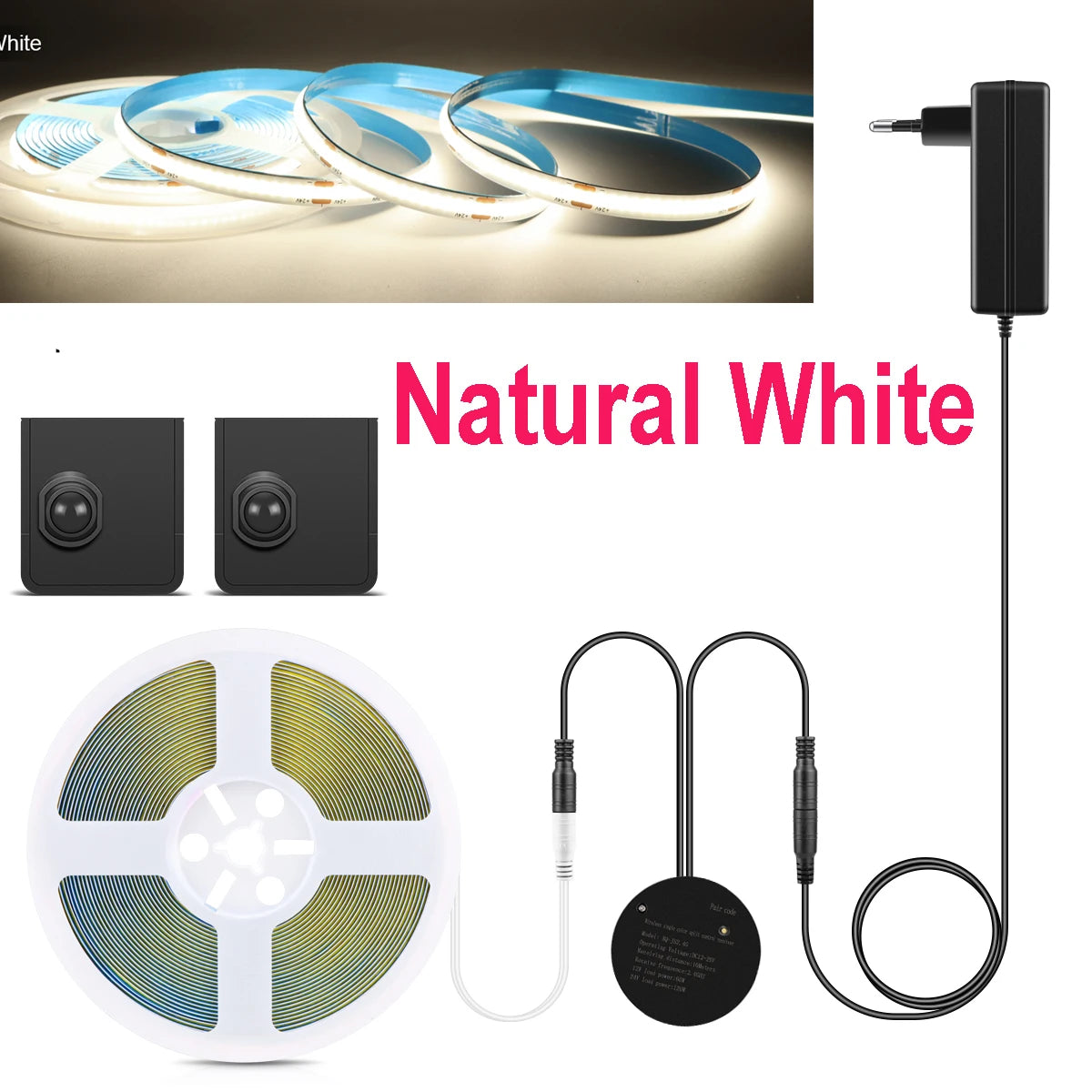 LED Light with Movable One / Dual Sensors night lights COB Lamp 220V 110V To DC 24V PIR Motion Sensor Stairs Bedroom Night Light