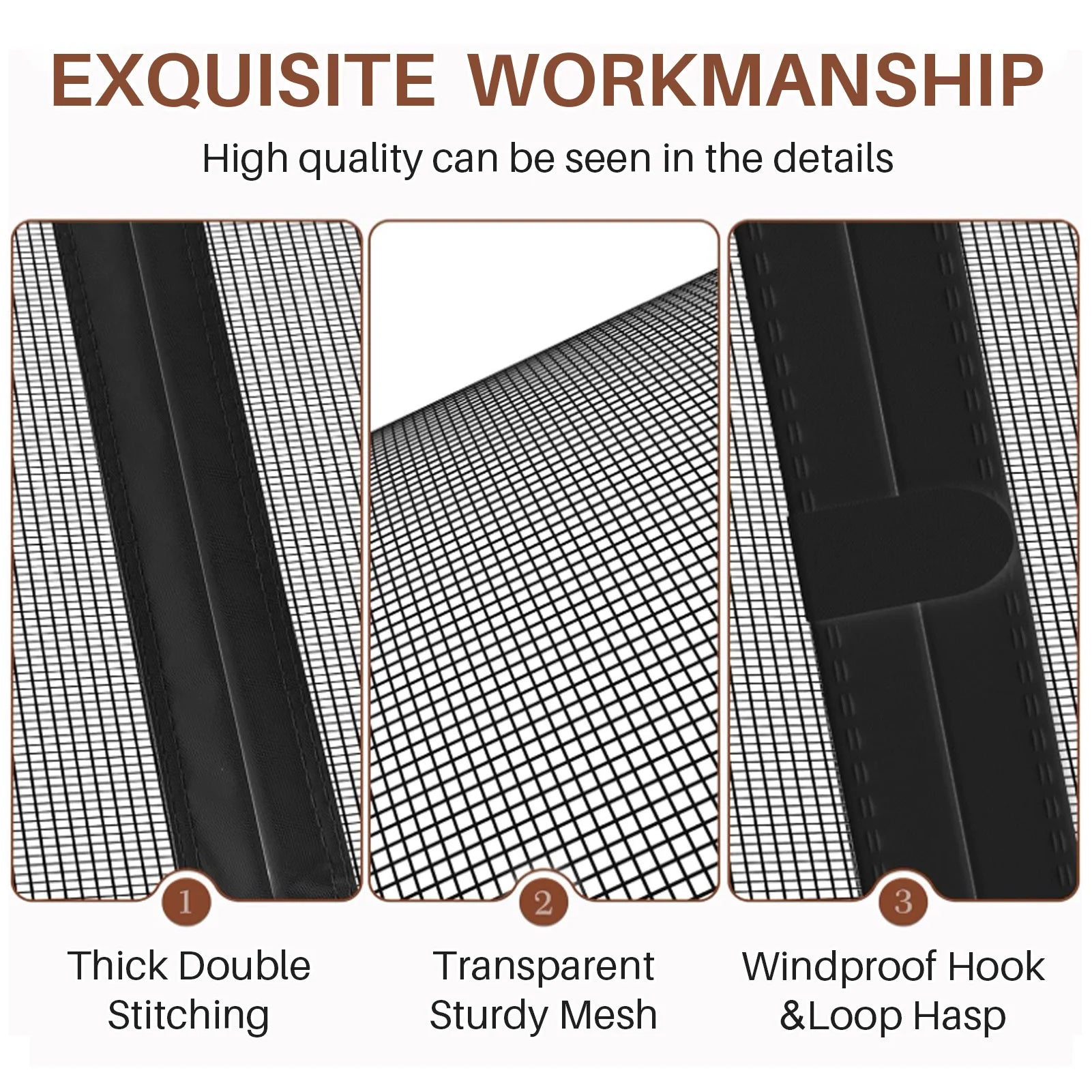 Magnetic Screen Door for Sliding & French Doors Double-Sided Opening Screen Reinforced Mesh with Strong Magnets for Large Front