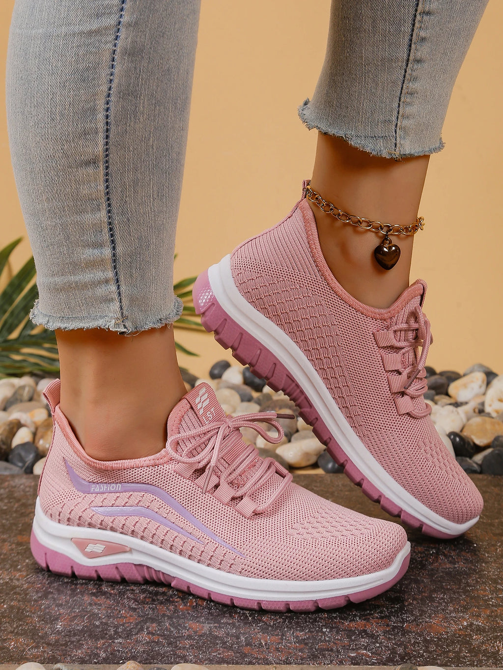 Women's Shoes, Casual Shoes for Ladies New Breathable Mesh Anti-Slip Soft-Soled Comfortable Sports Shoes
