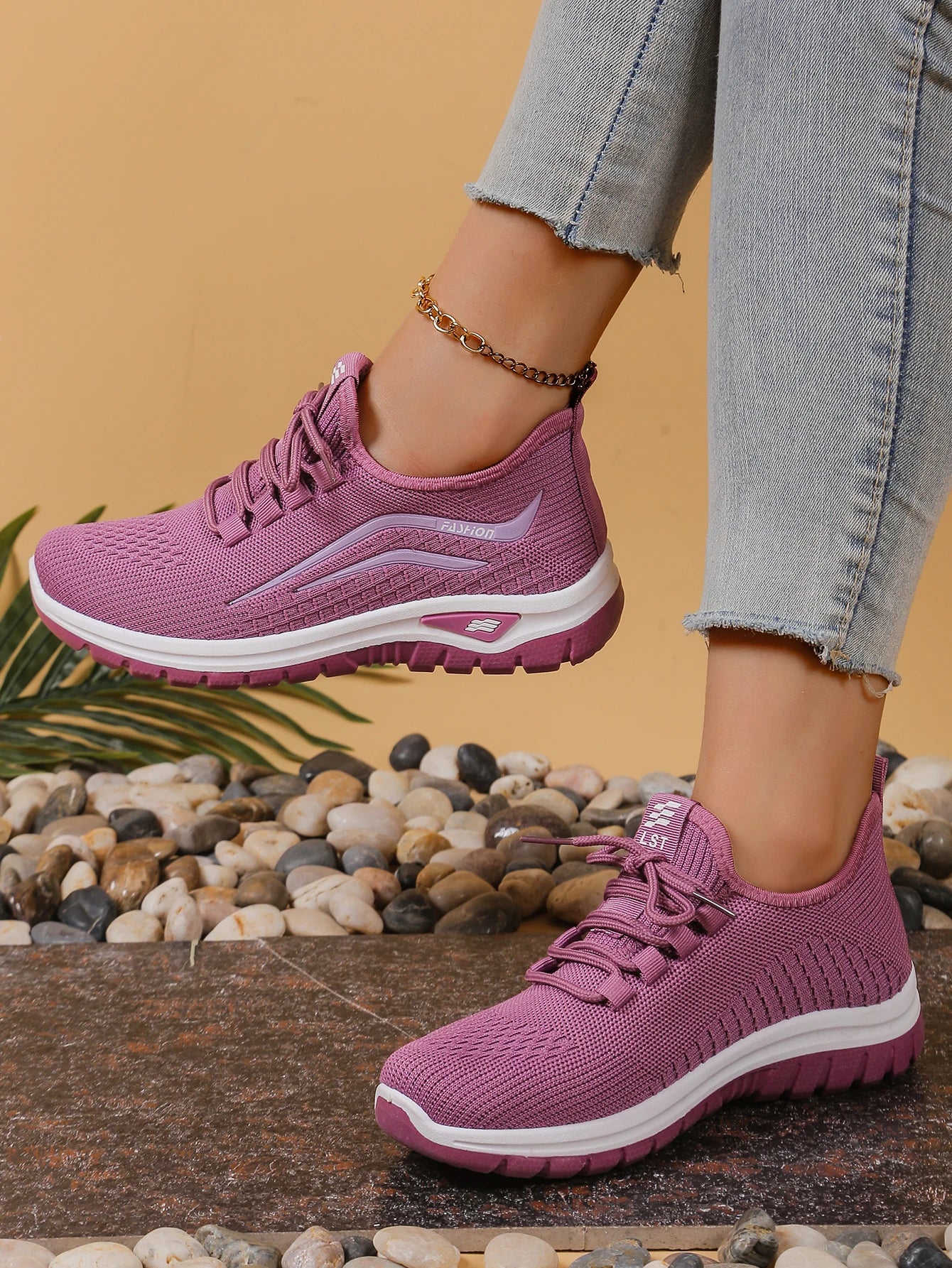 Women's Shoes, Casual Shoes for Ladies New Breathable Mesh Anti-Slip Soft-Soled Comfortable Sports Shoes