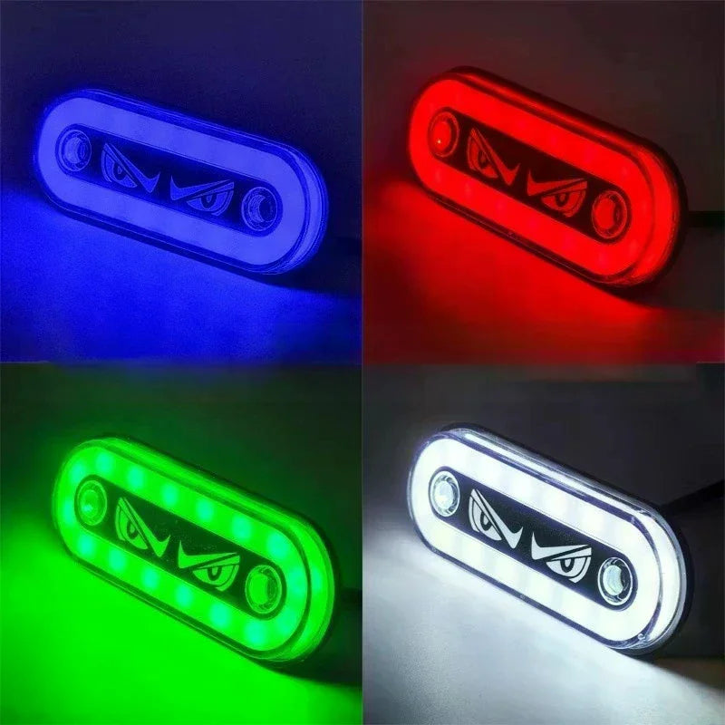 High Visibility 12V/24V LED Side Markers Flashing And Constant Light Modes For Trucks Trailers And Motorcycles