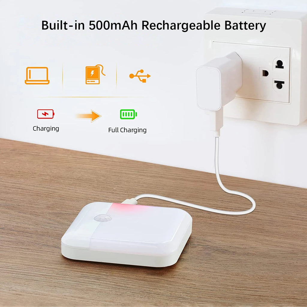 LED Wireless Night Light, Human Motion Sensor Lantern Rechargeable Wall Lamp, for Camping Summer Stairs Closet Kitchen Toilet