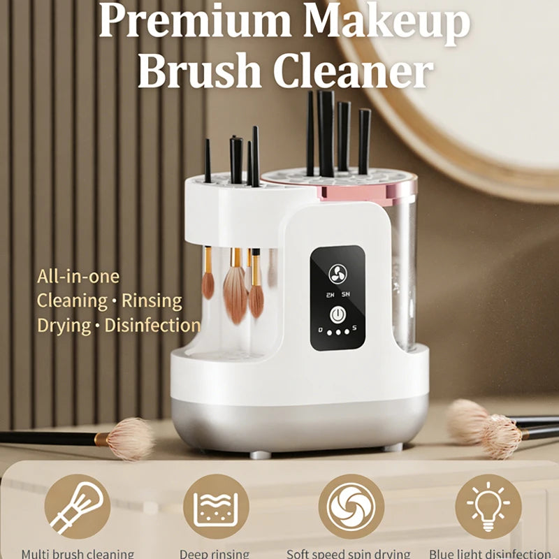 Electric 3 IN 1 Makeup Brush Cleaneing Machine Makeup Brush Dryer Portable Automatic USB Cosmetic Brushes Cleaner Tool