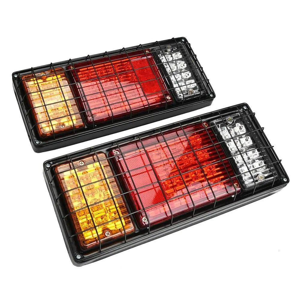 2 PCS Waterproof 12V 24V Truck LED Tail Light Rear Lamp Stop Reverse Safety Indicator for Trailer Truck Car Taillights