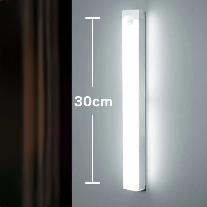 10-50cm Motion Sensor Light Night LED Lamp USB Battery Wall For Home House Room Bedroom Kitchen Wireless Decor Indoor Bathroom