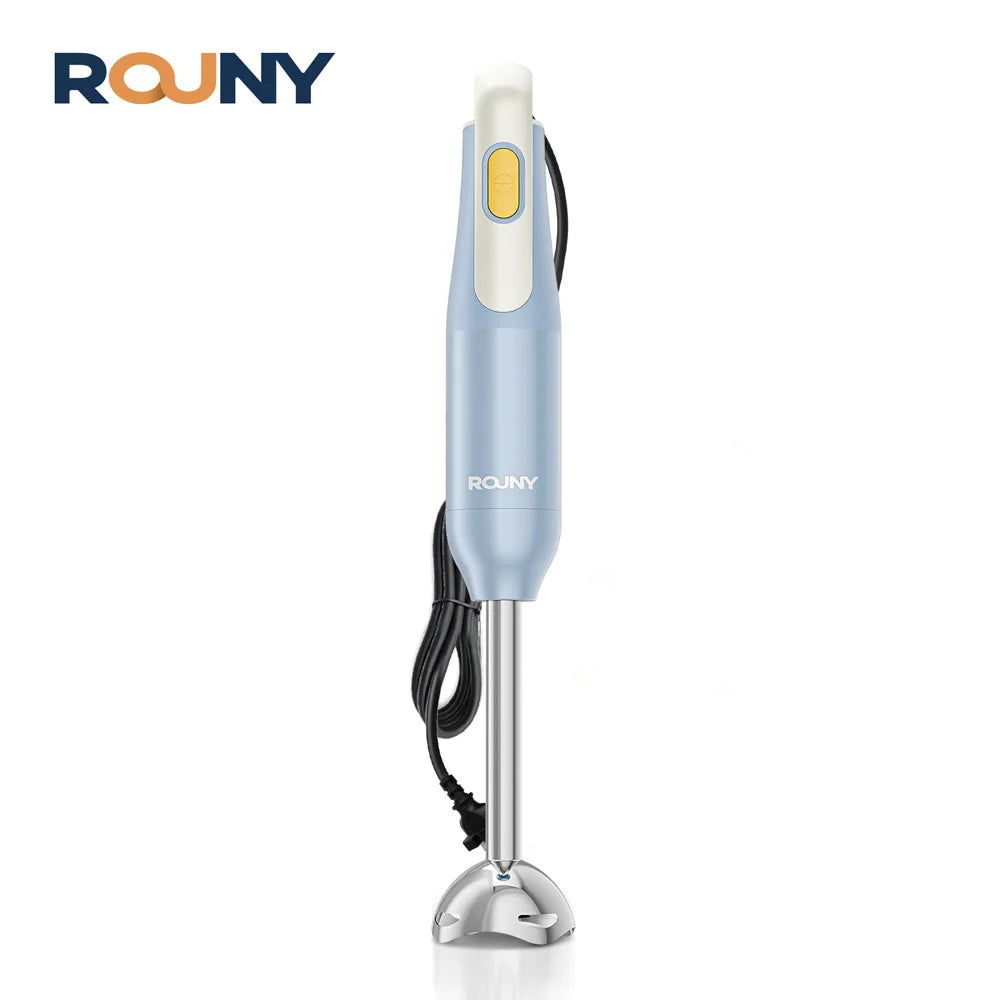 Hand Held Stick Blender, Immersion Hand Blender with Stainless Steel Blades for Kitchen Food Mixing, Light Blue, Classic Basic