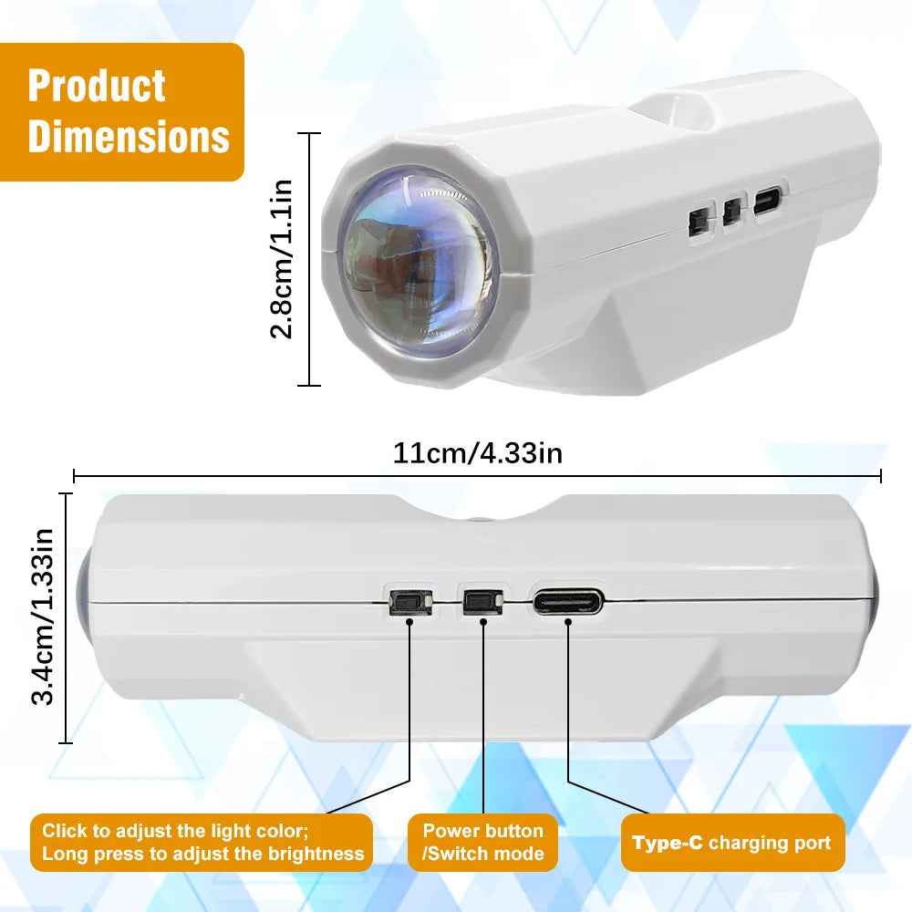 LED Motion Sensor Night Light, USB-C Rechargeable Adjustable Wall Light,  Wireless Stick-On Lamp for Bedroom Hallway Closet